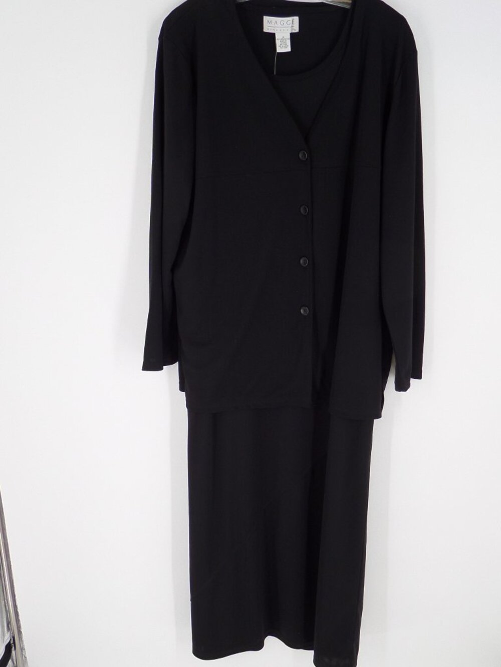 Maggie McNaughton Woman's Black Dress Set Size 1X New With Tags